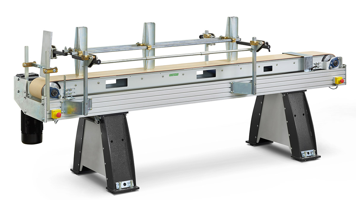 Infeed systems for profile wrapping lines by Duespohl