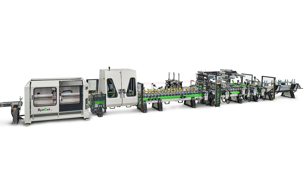 Timber Wrapping Machine Wood profile wrapping machine - MultiWrap Wood by Duespohl