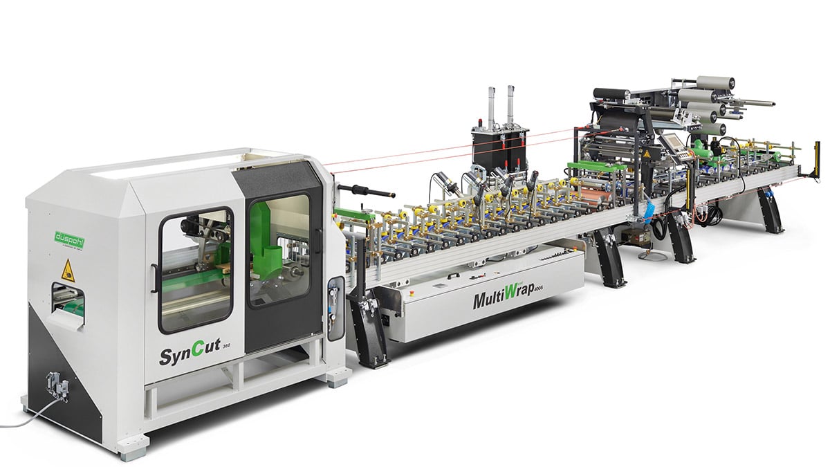 Wood profile wrapping machine - MultiWrap Wood by Duespohl
